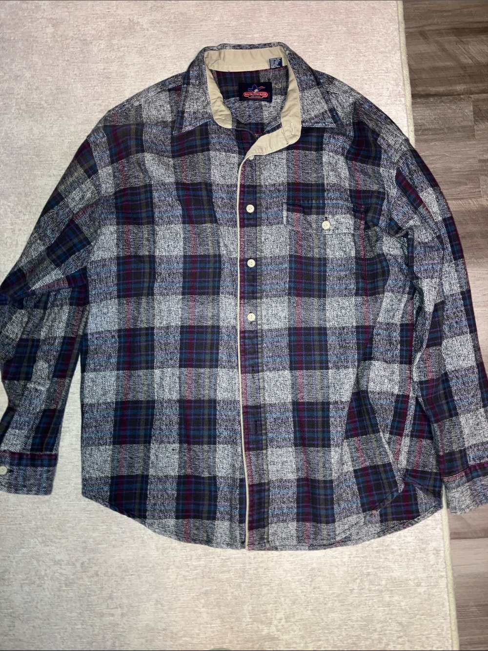 Vintage Backpacker Flannel Mens Large Cotton